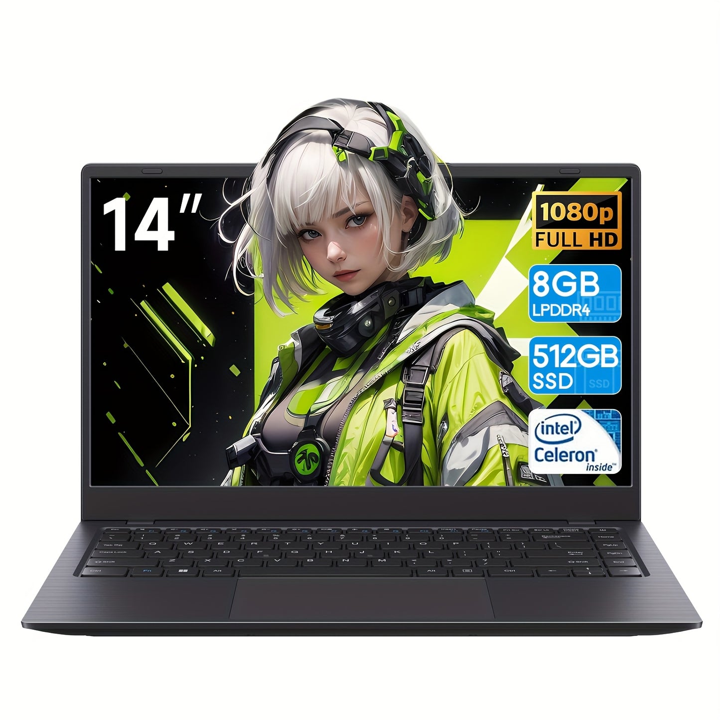 Founder Ultra Thin Gaming Laptop With Celeron N4000 CPU
