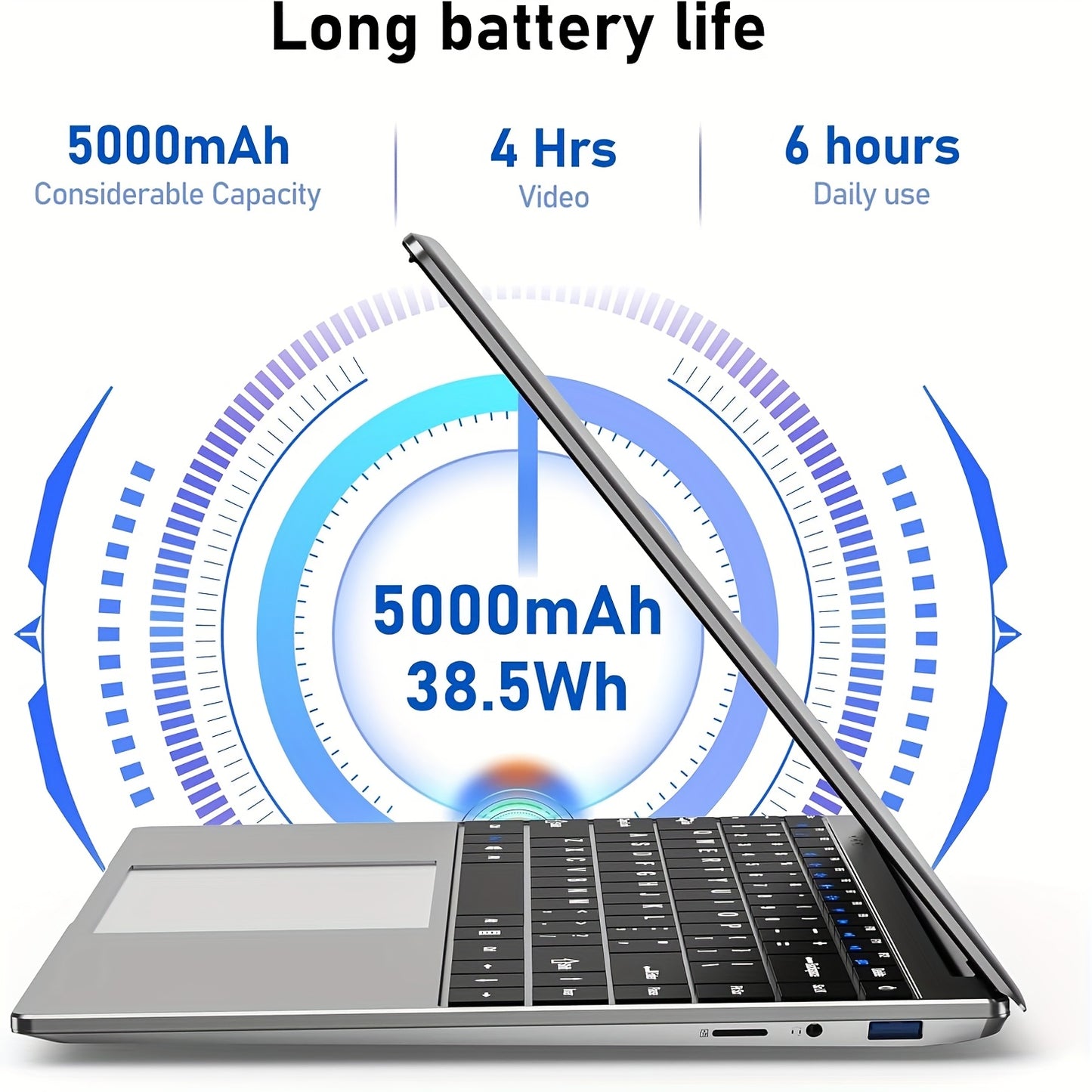 FUNYET Intel Celeron N5095 Laptop 8GB RAM 256GB SSD FHD