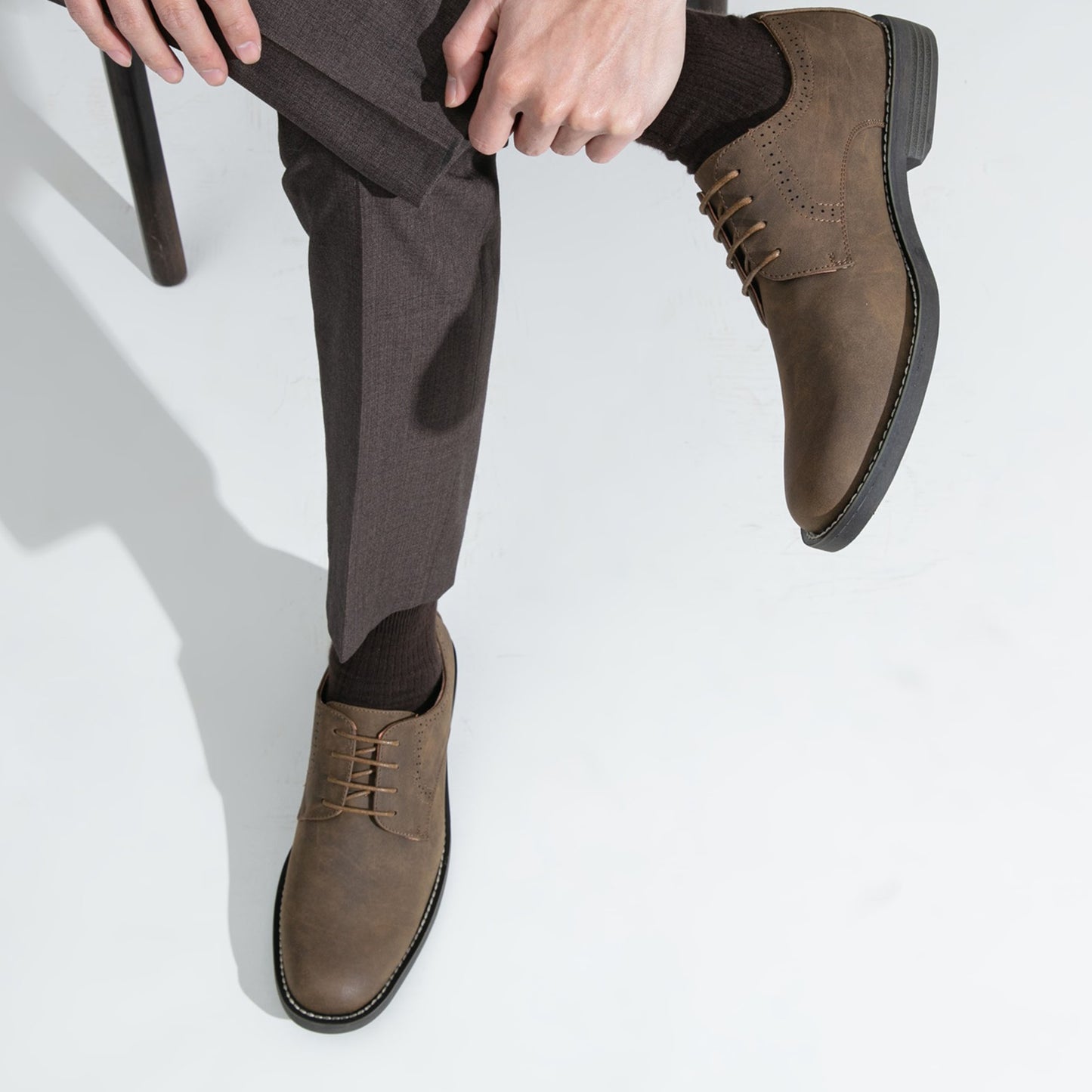 JOUSEN Men Casual Formal Dress Shoes Retro Style All Season