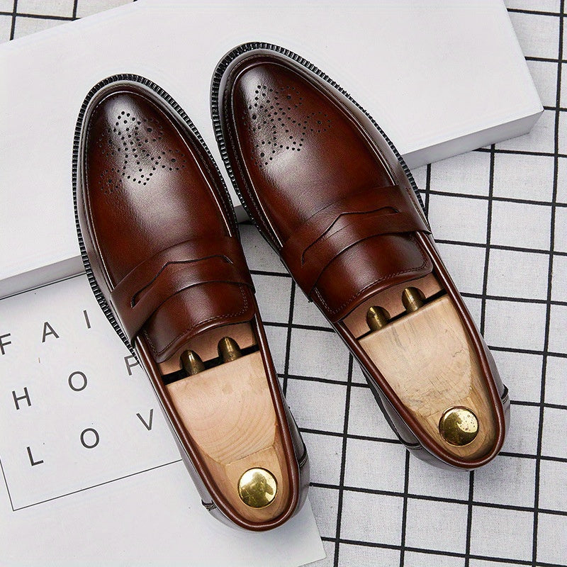 All Nations Emporium Mens Slip On Loafers PU Upper Non Slip