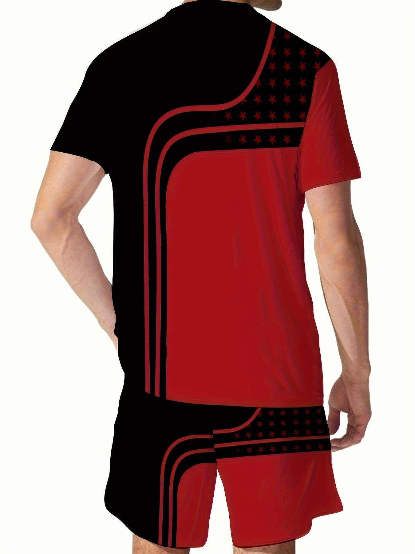 Men's Casual Crew Neck Knit T Shirt Polyester Stretch