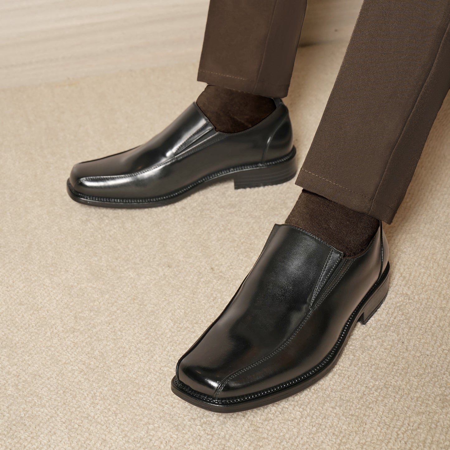Bruno Marc Mens Slip On Dress Loafers Durable Comfort