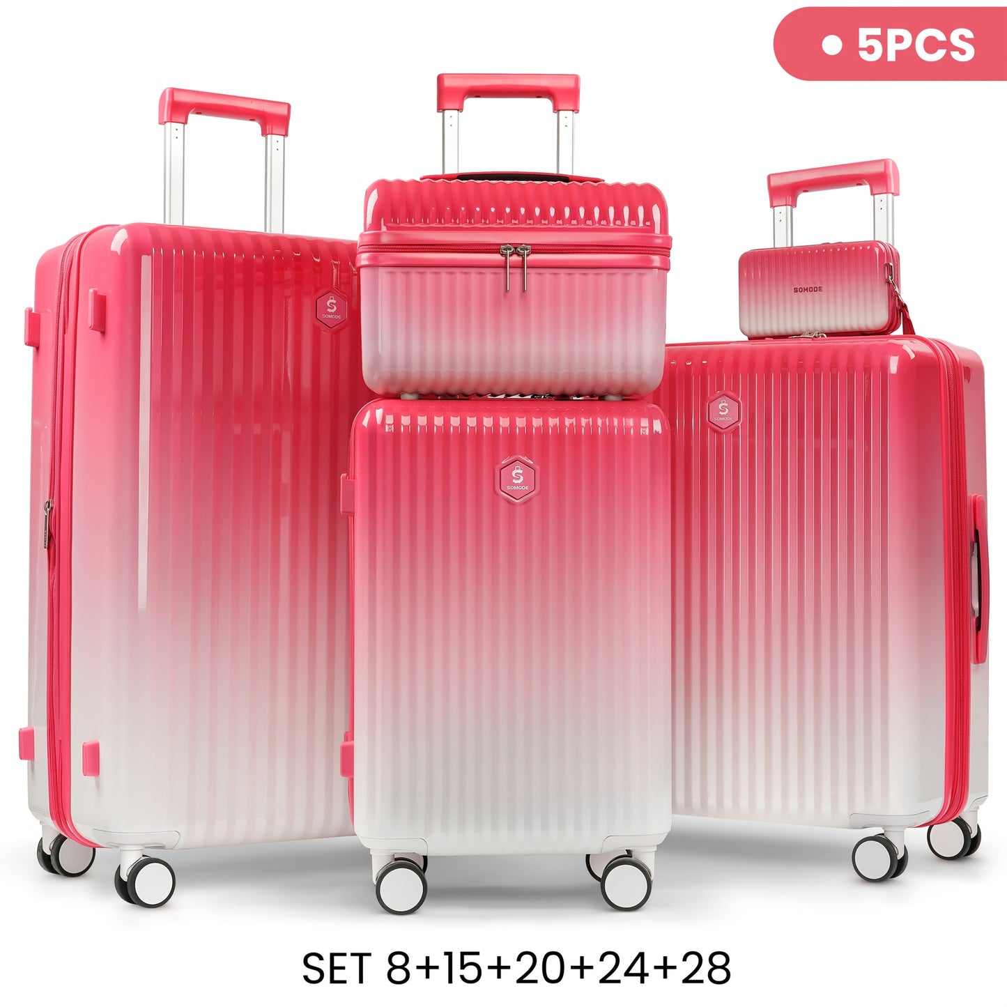 Expandable Hard Shell Luggage With Spinner Wheels TSA Lock