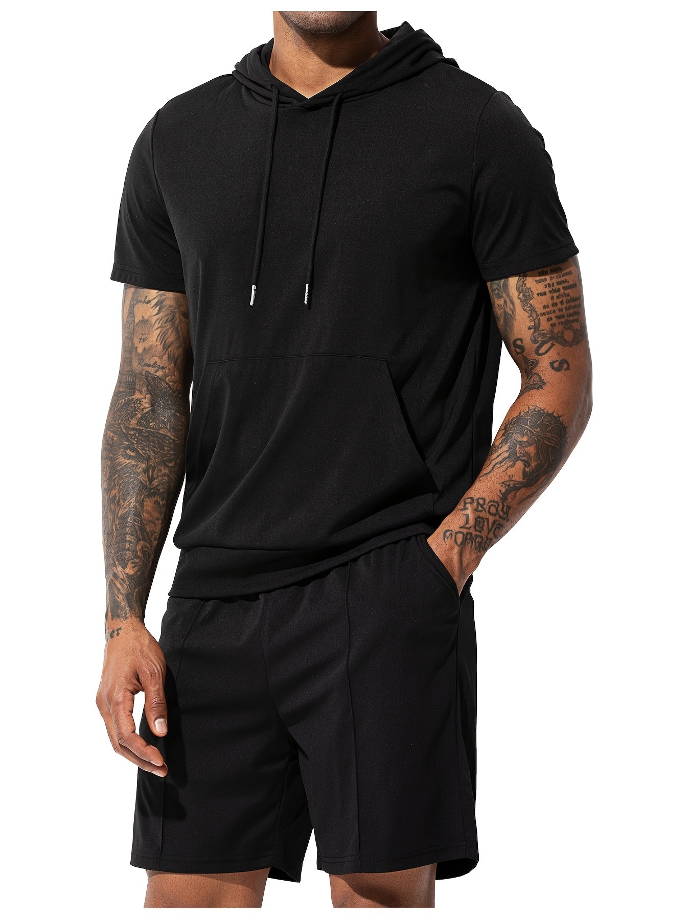Arjen Kroos Mens Summer Sports Hoodie And Shorts Set