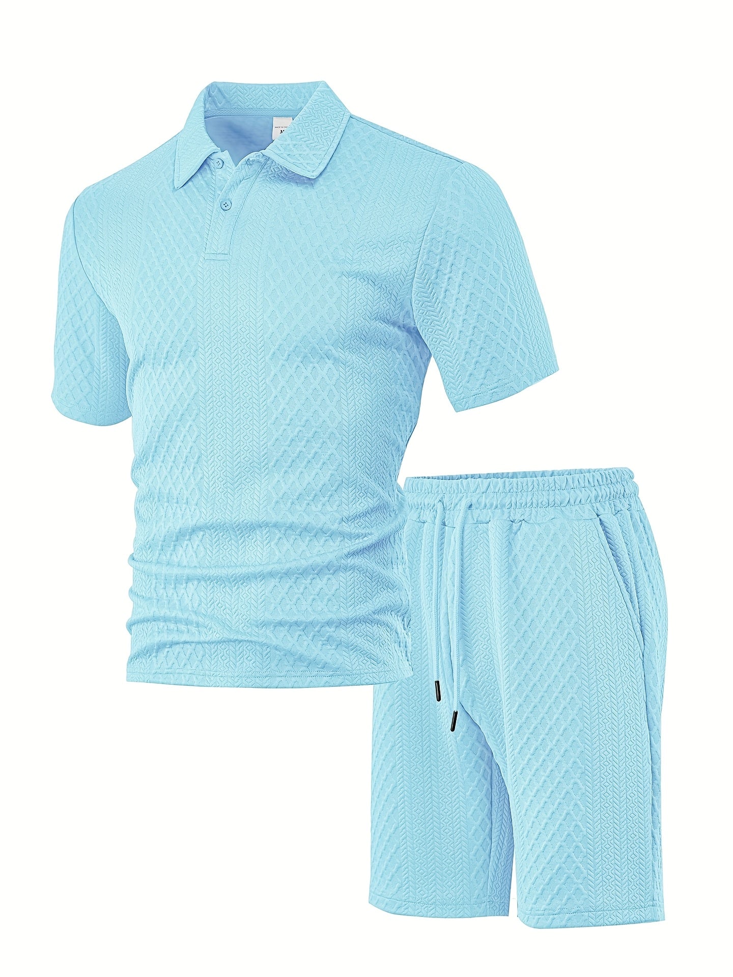 Mens Summer Casual Sporty Lightweight Shirt And Shorts Set