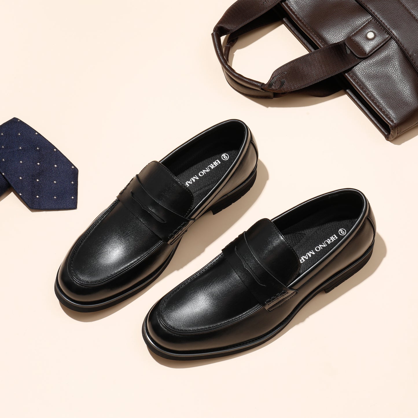Bruno Marc Mens Dress Slip On Penny Loafers Business Shoes