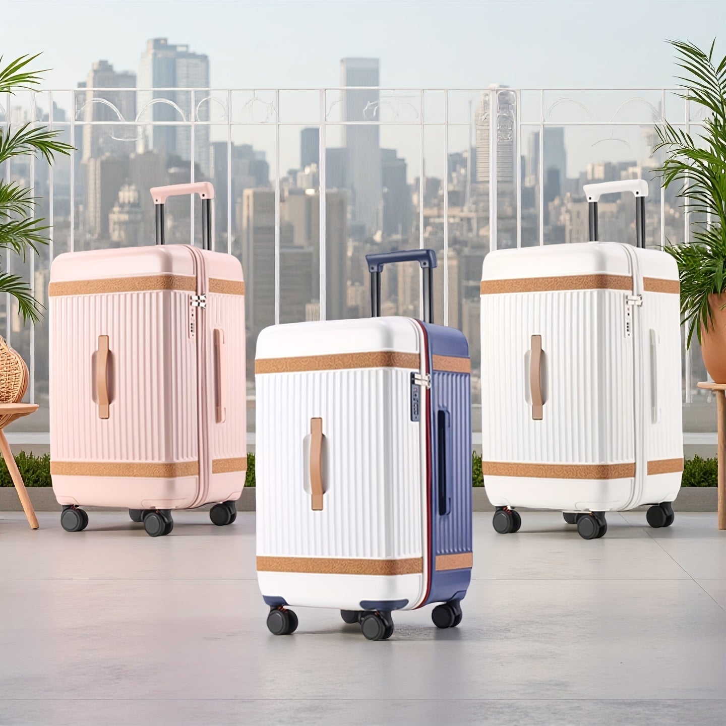 Capacity TSA Lock Suitcase With USB Port And 360 Wheels