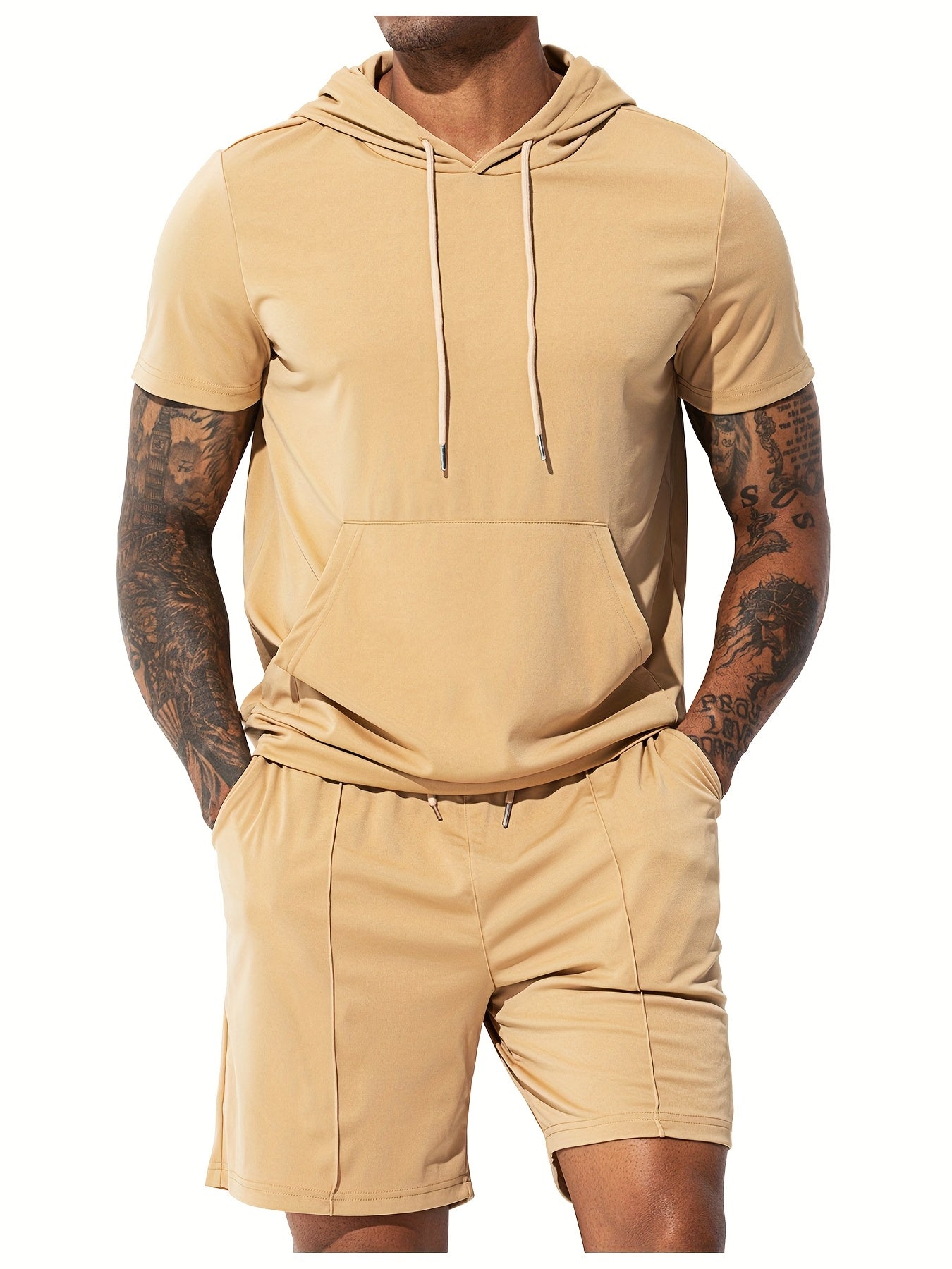 Arjen Kroos Mens Summer Sports Hoodie And Shorts Set