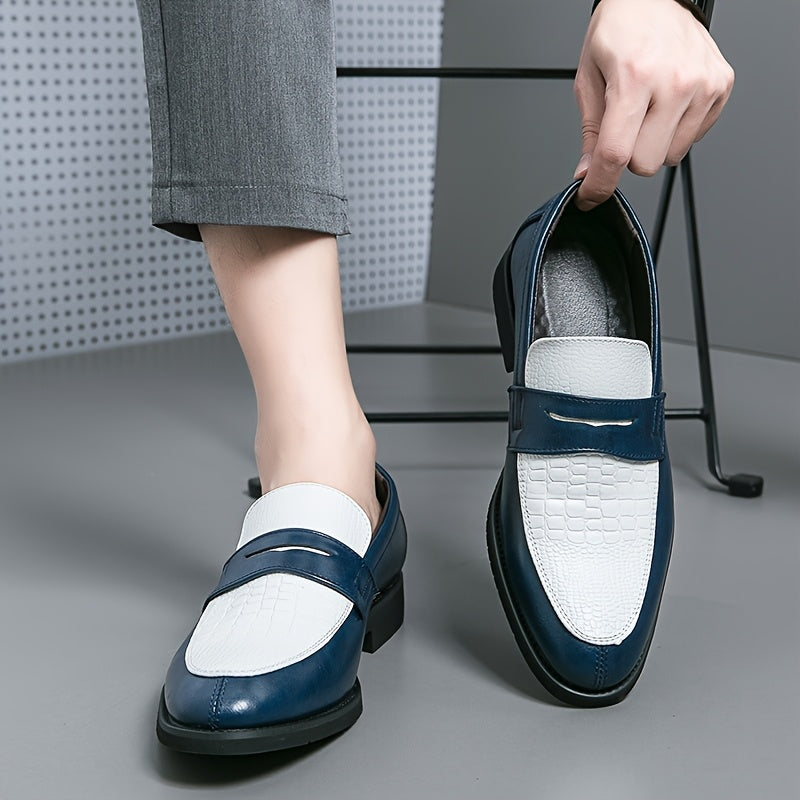 Stylish S Mens Dual Tone Loafers Slip On Formal Shoes