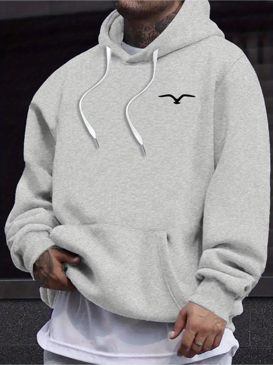 Idea Mens Heavyweight Hooded Sweatshirt Drawstring Hood