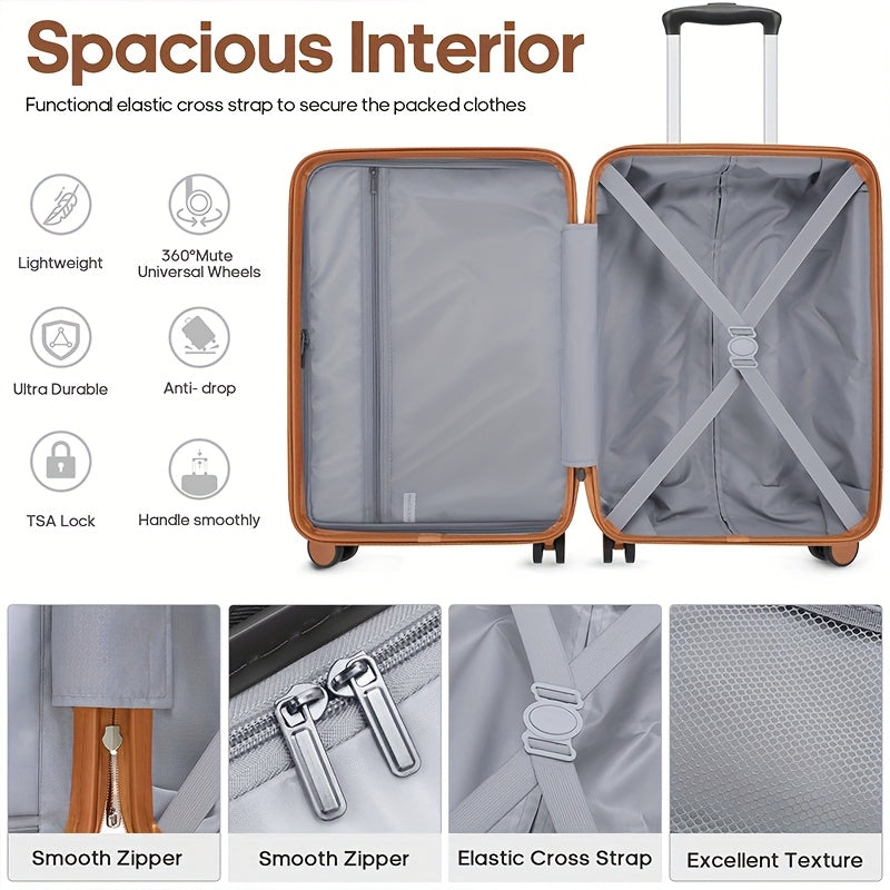 Miusse 3 Hard Shell Luggage Set With TSA Lock 360 Wheels