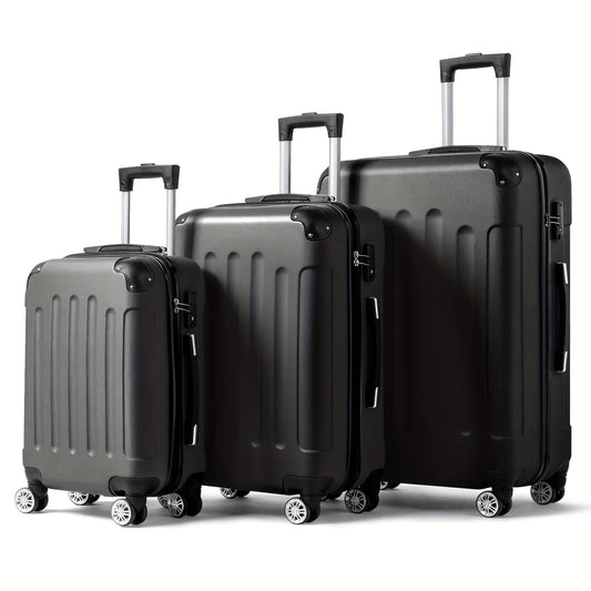 AutoForever 3 Piece ABS Hardshell Luggage Set With TSA Lock