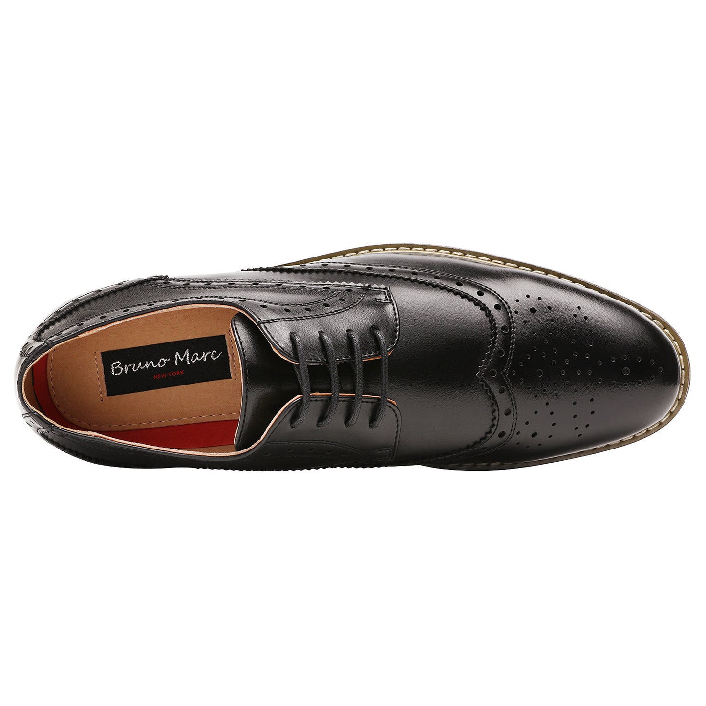BRUNO MARC Men's Classic Italian Wingtip Oxford Dress Shoes
