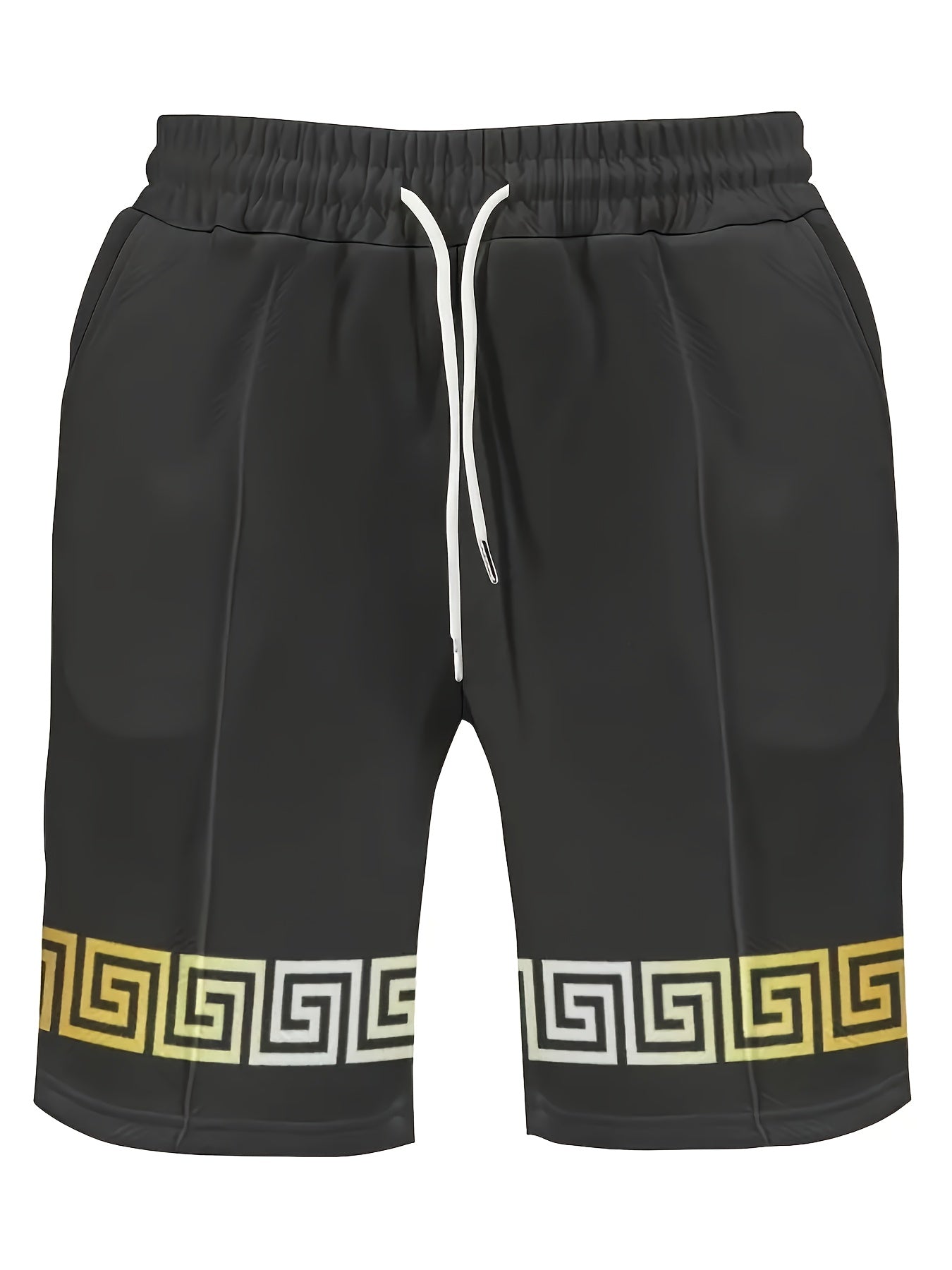 Geometric Pattern Men Two Piece Set For Daily Casual Wear