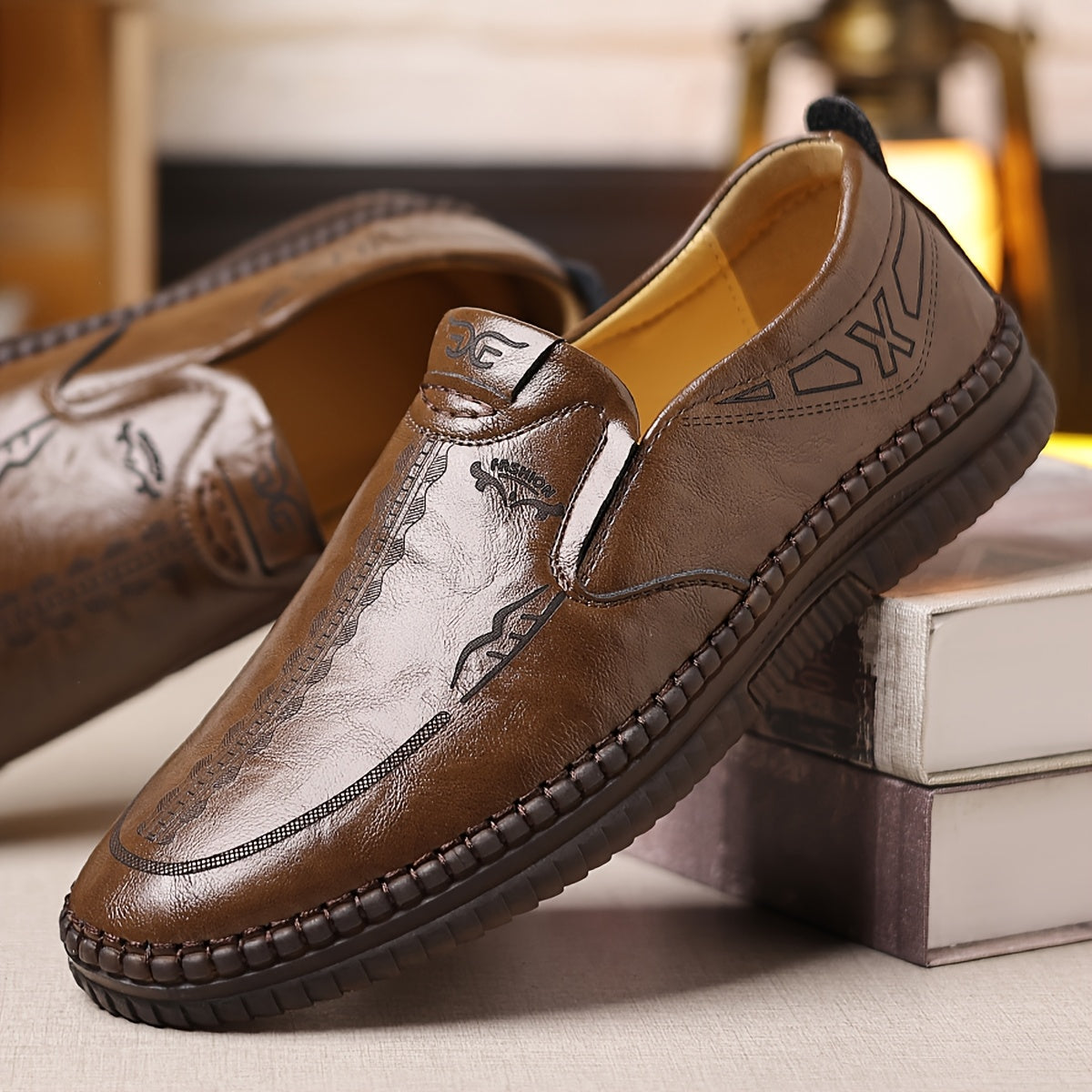 Men's Loafers For All Seasons With Non Slip Soles Stitching