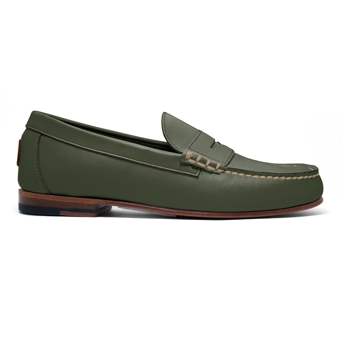 Lombard Men's Premium Leather Penny Loafer Leather Sole