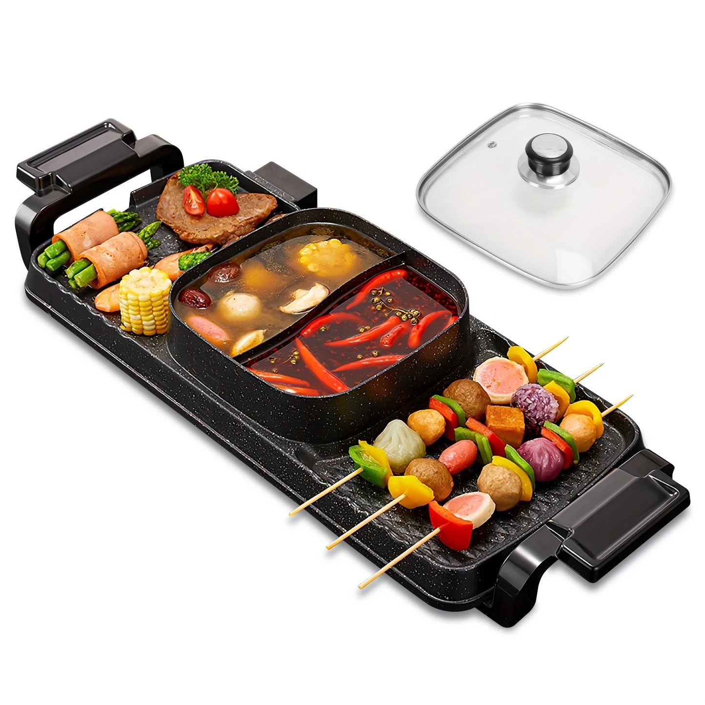 TAOTRONICS 2 In 1 Electric Hot Pot And Grill Smokeless