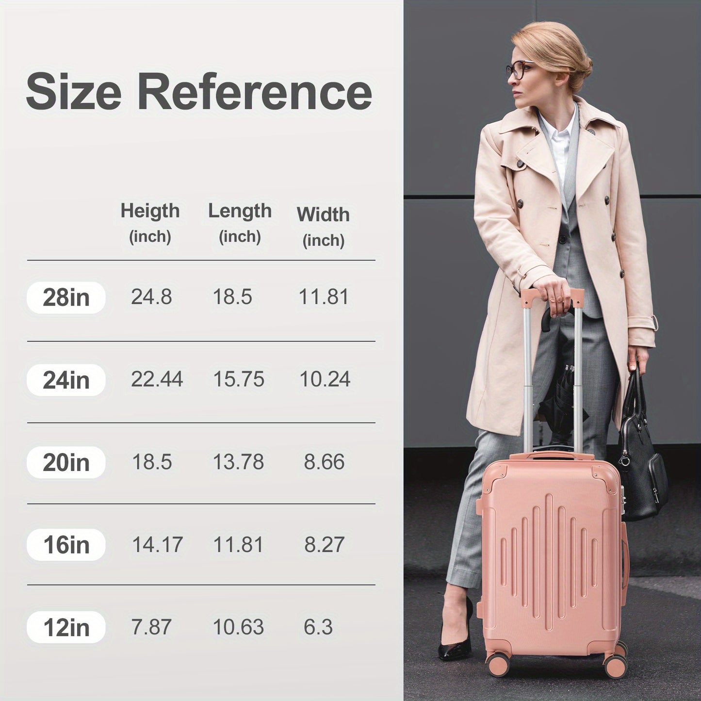 Sunroad Airline Approved ABS Hardside Luggage With TSA Lock