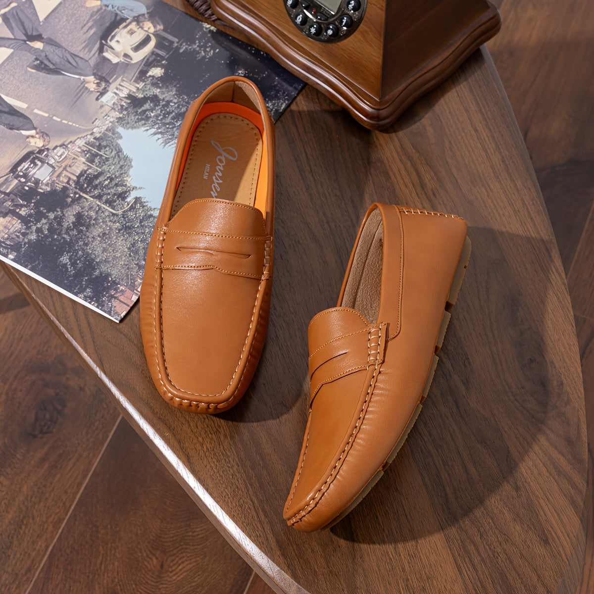 JOUSEN Mens Casual Loafers Slip On Penny Driving Shoes