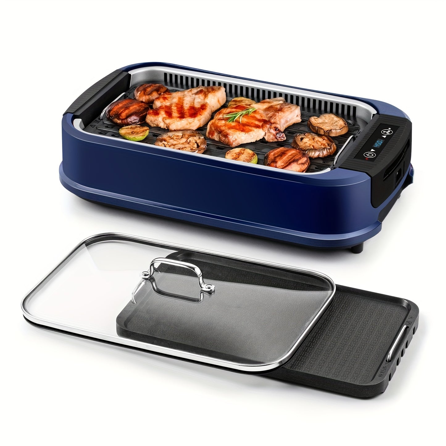 Smokeless Electric Indoor Grill With Nonstick Plates 110V