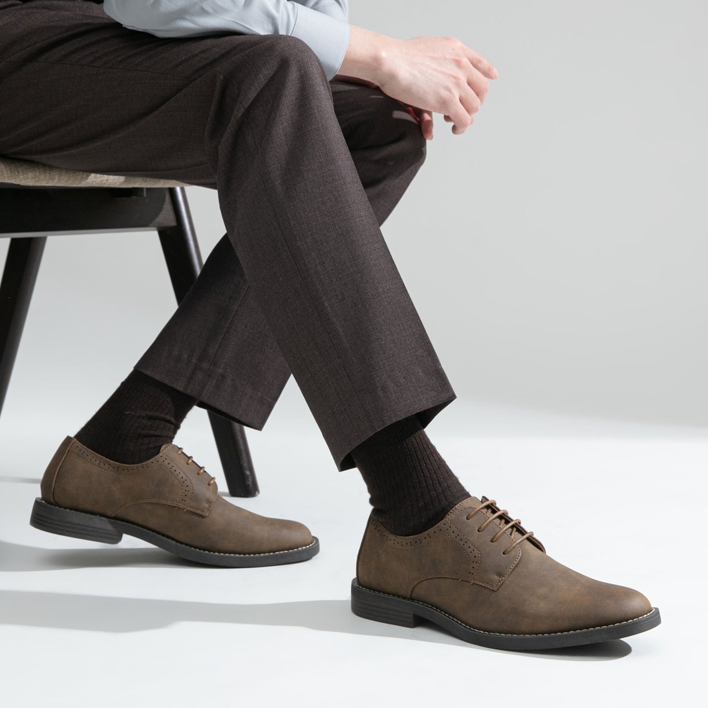 JOUSEN Men Casual Formal Dress Shoes Retro Style All Season