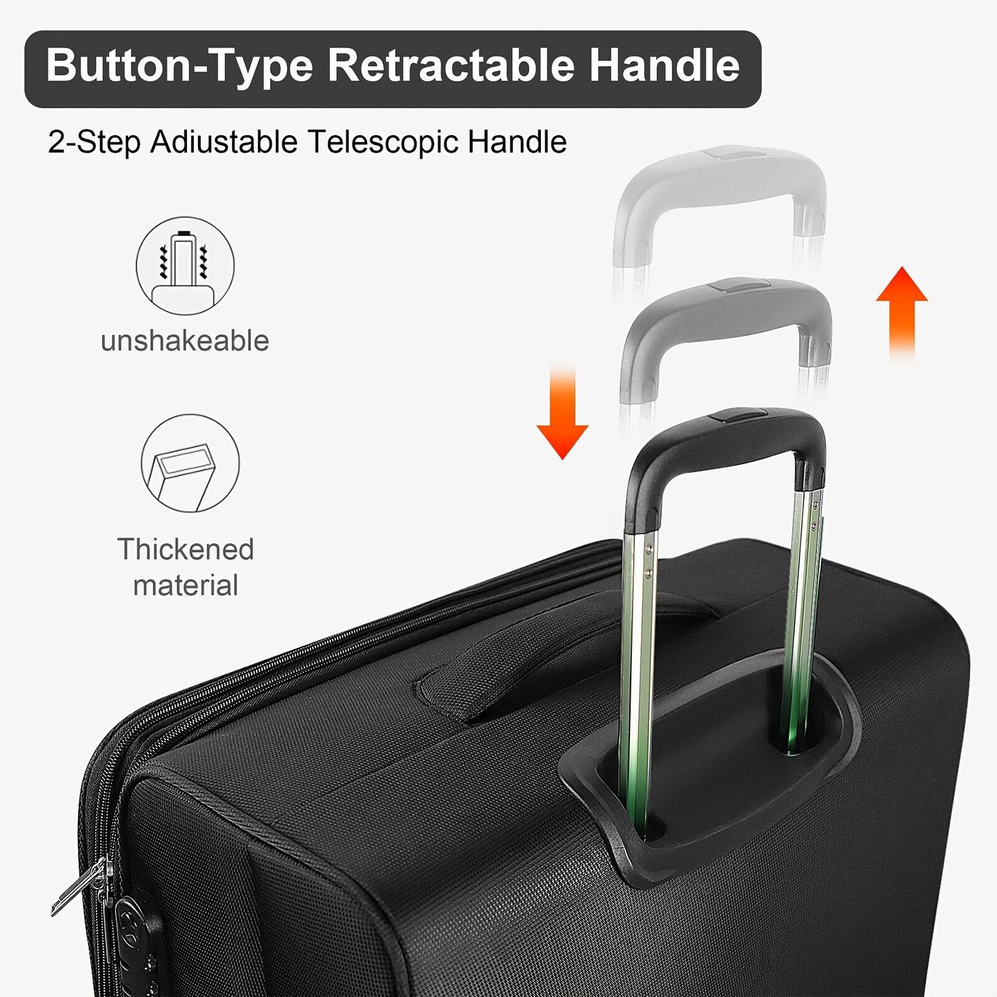 Luckyermore Suitcase Set 3 Piece With Spinner Wheels