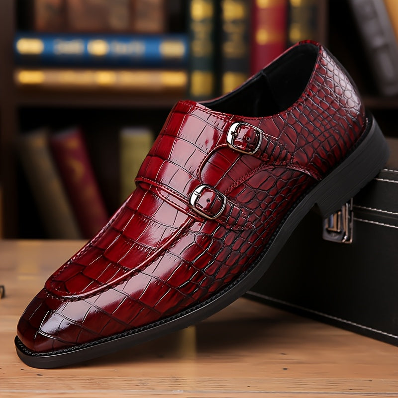 All Nations Emporium Mens British Crocodile Penny Loafers
