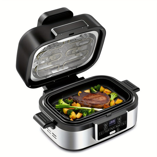 XBEAUTY Indoor Electric Grill Smokeless 5QT Air Fryer Combo