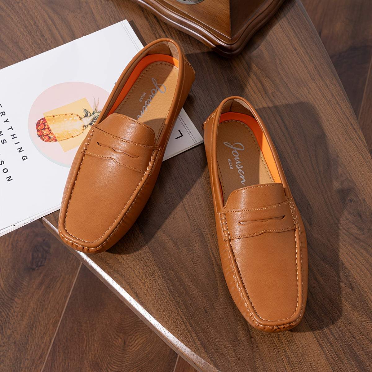 JOUSEN Mens Casual Loafers Slip On Penny Driving Shoes