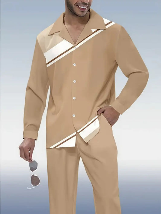Halloween 2 Piece Men Long Sleeve Shirt And Trousers Set Outfit