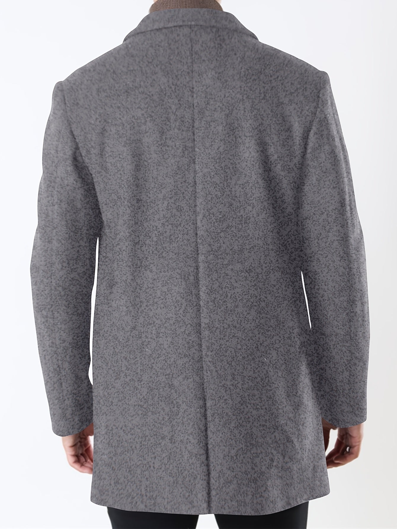 BOWOWOR Mens Slim Fit Trench Coat Notched Collar Outerwear