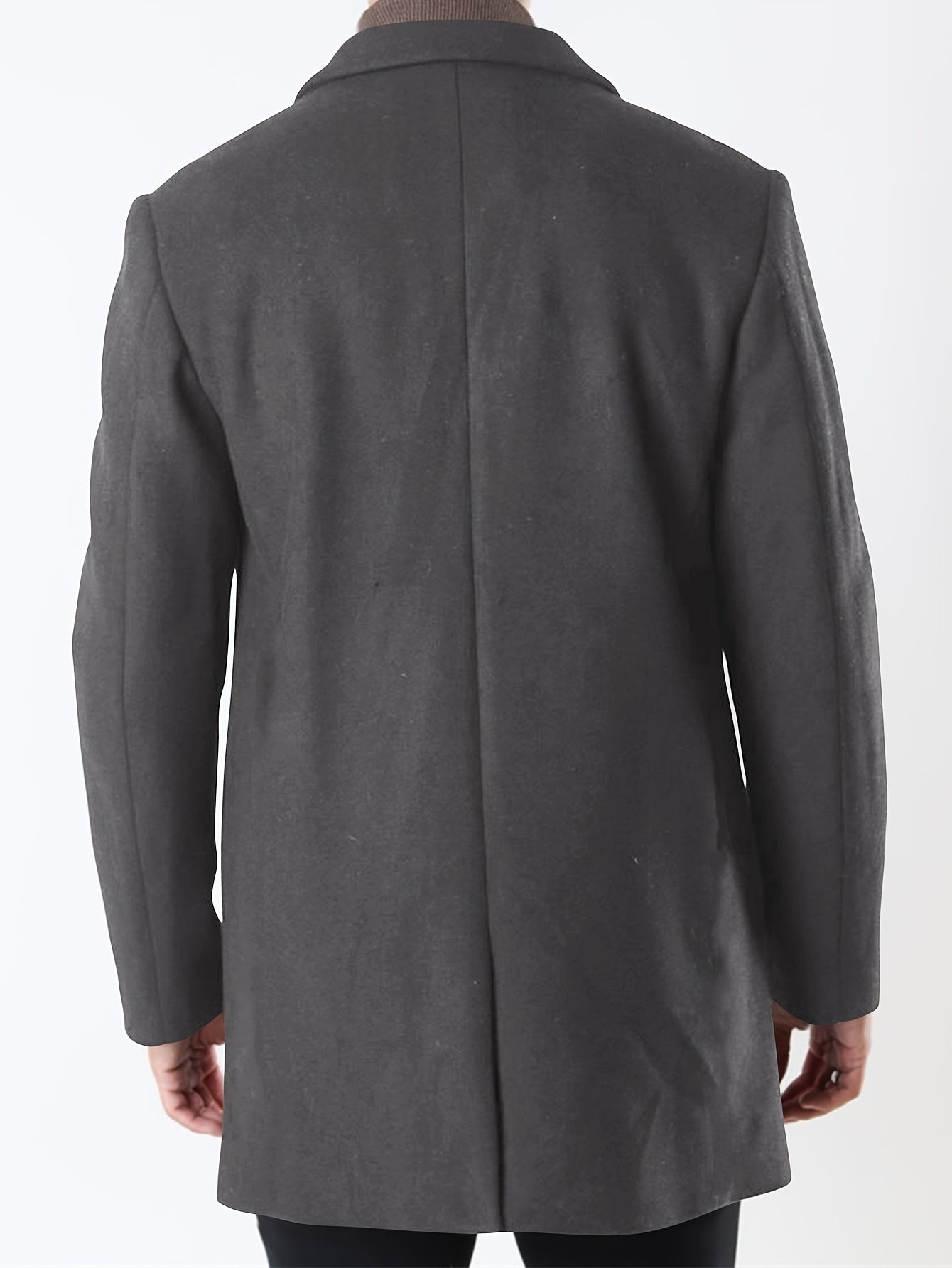 BOWOWOR Mens Slim Fit Trench Coat Notched Collar Outerwear