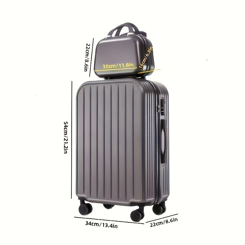 Minimalist Hard Shell Luggage Case Set With Zipper Trolley