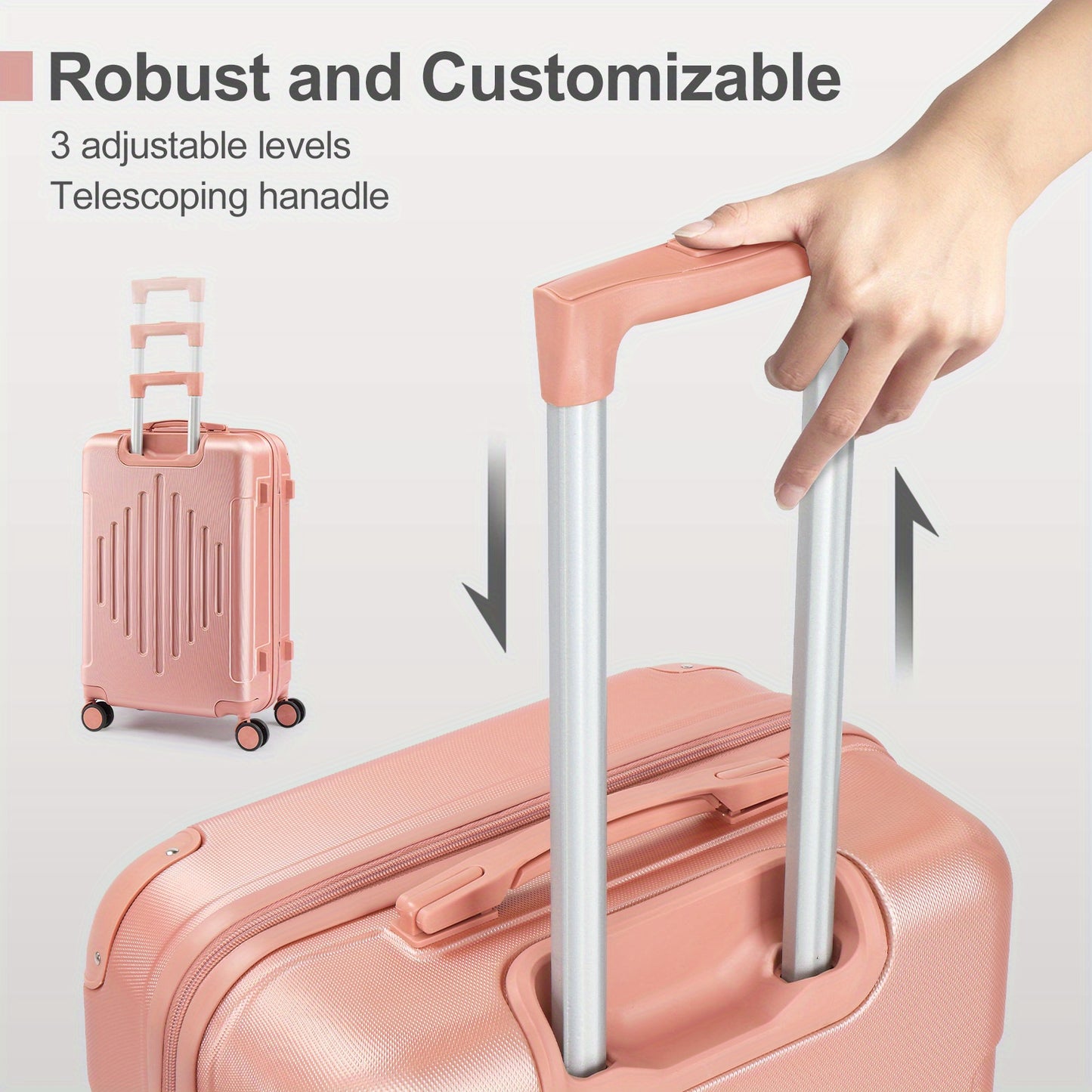 AUTOFOREVER 3pc Luggage Set With Corner Protectors TSA Lock