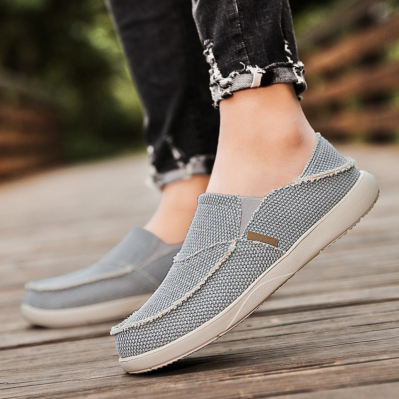 All Nations Mens Lightweight Slip On Canvas Loafers EVA