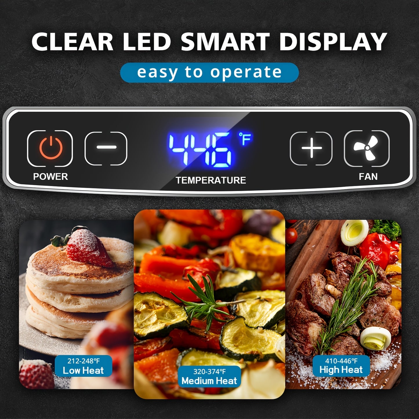 Smokeless Indoor Grill 1500W With LED Display And Extractor