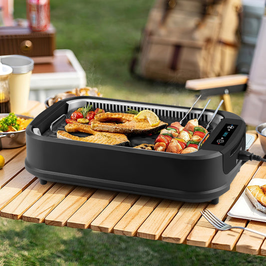 Smokeless Electric Grill With Turbo Smoke Extractor