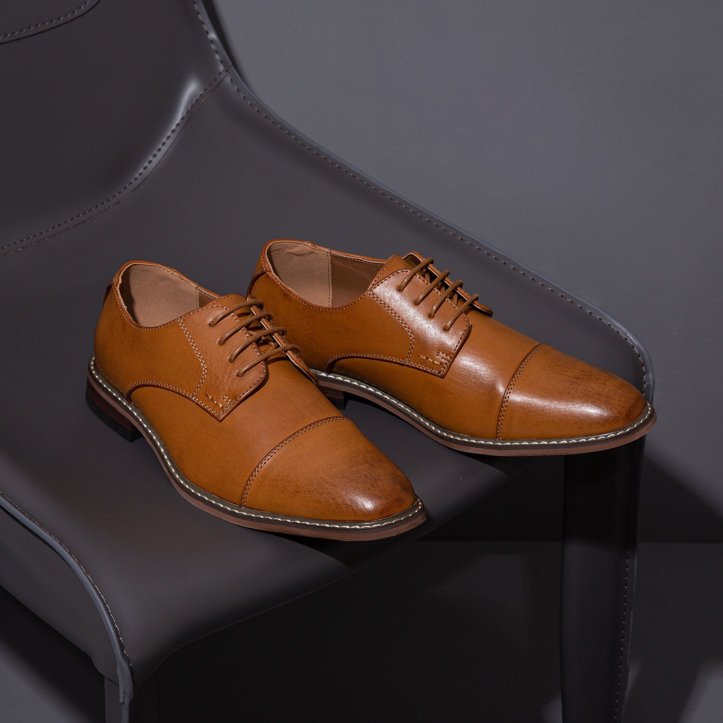Vostey Men's Retro Oxford Slip On Dress Shoes For Office