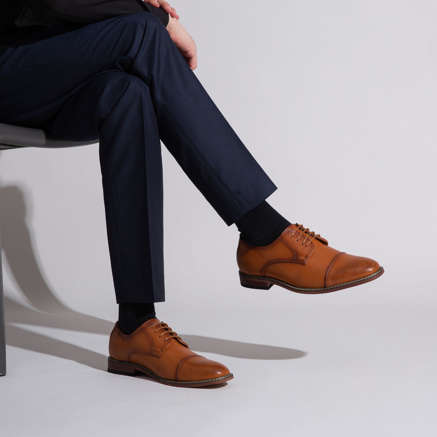 Vostey Men's Retro Oxford Slip On Dress Shoes For Office