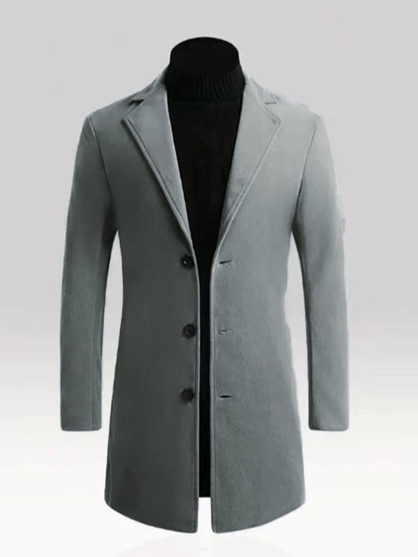 Slim Fit Fleece Coat With Lapel Collar Blazer Style Jacket