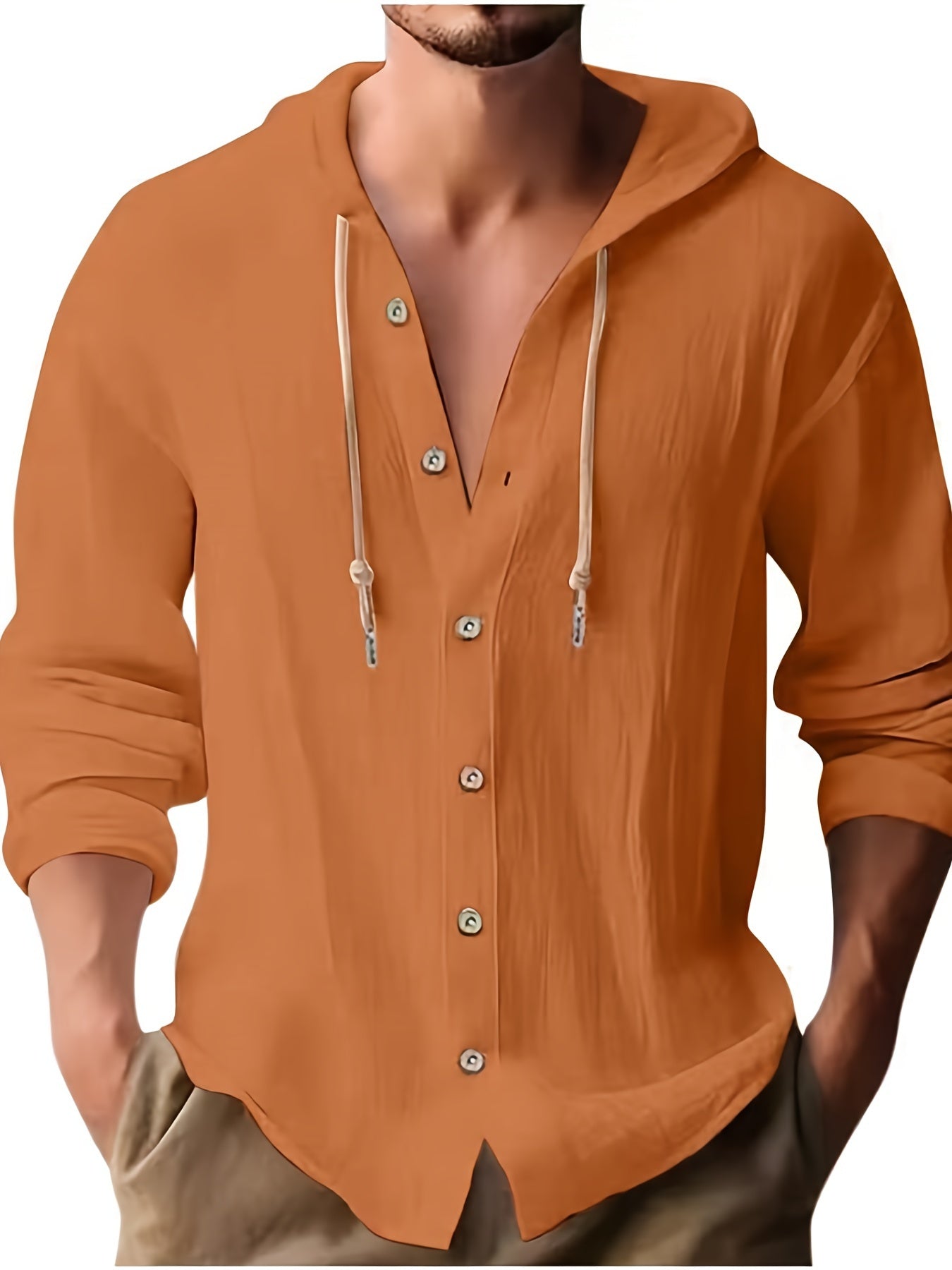 SCACTO Hooded Mens Sports Casual Shirt For Weekend Wear