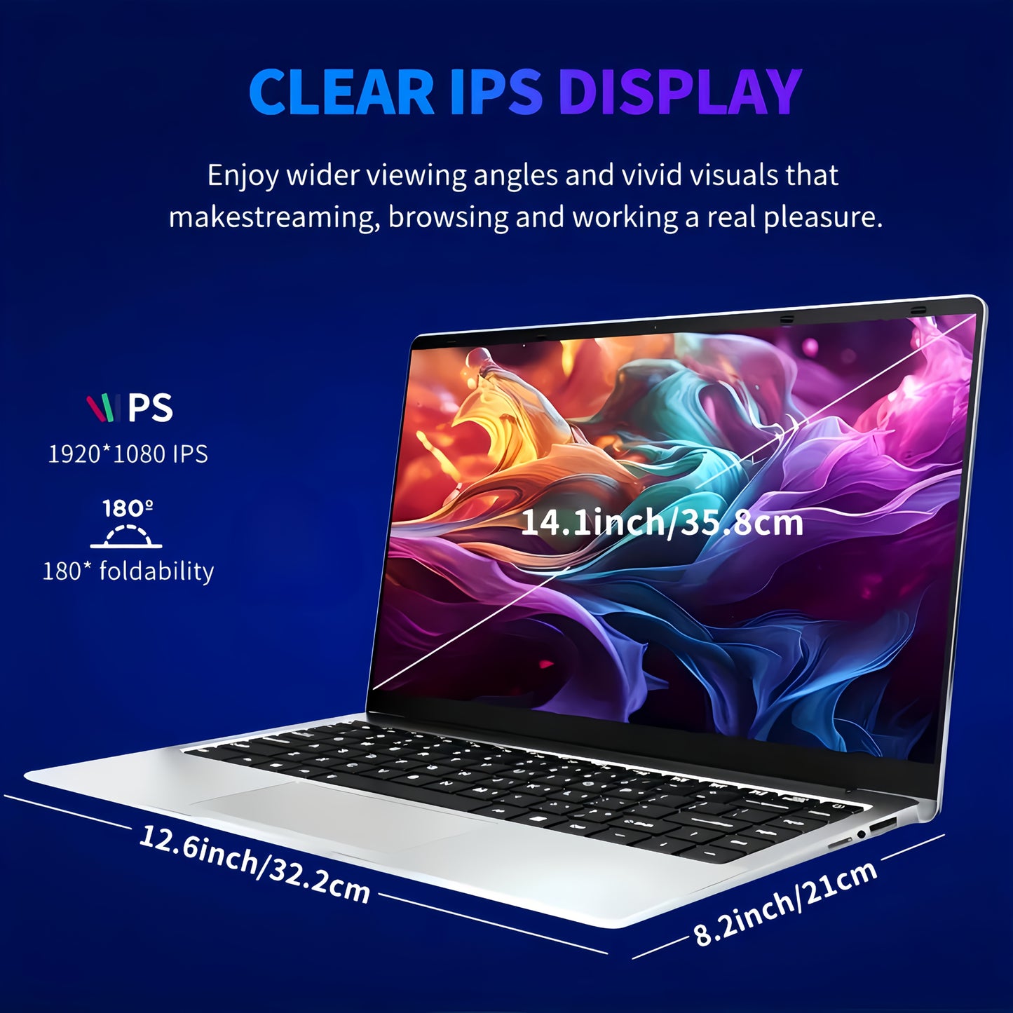FUNYET Intel Celeron N5095 Laptop 8GB RAM 256GB SSD FHD