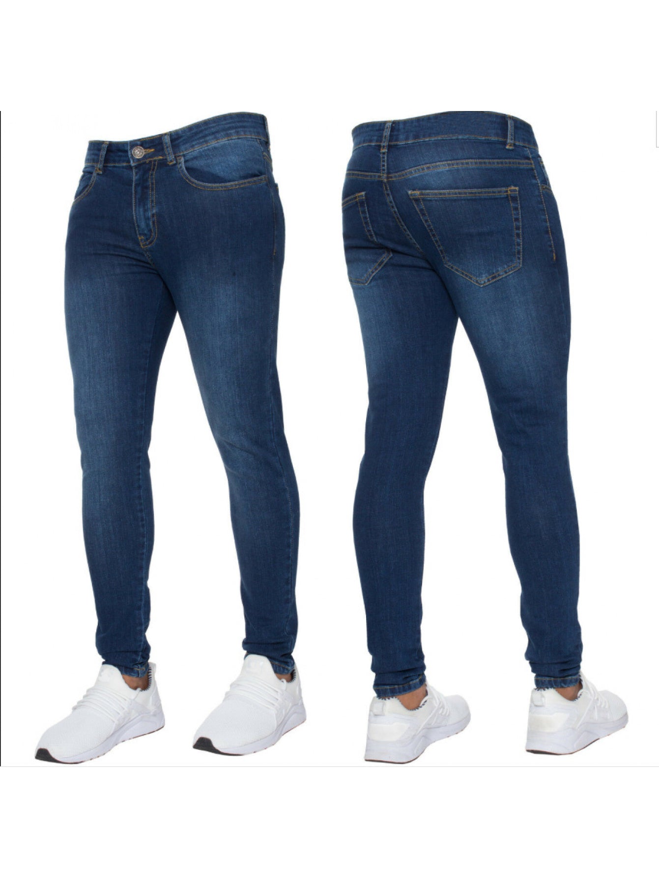 Trendy Minimali Slim Fit Skinny Jeans Mens Stretch Denim