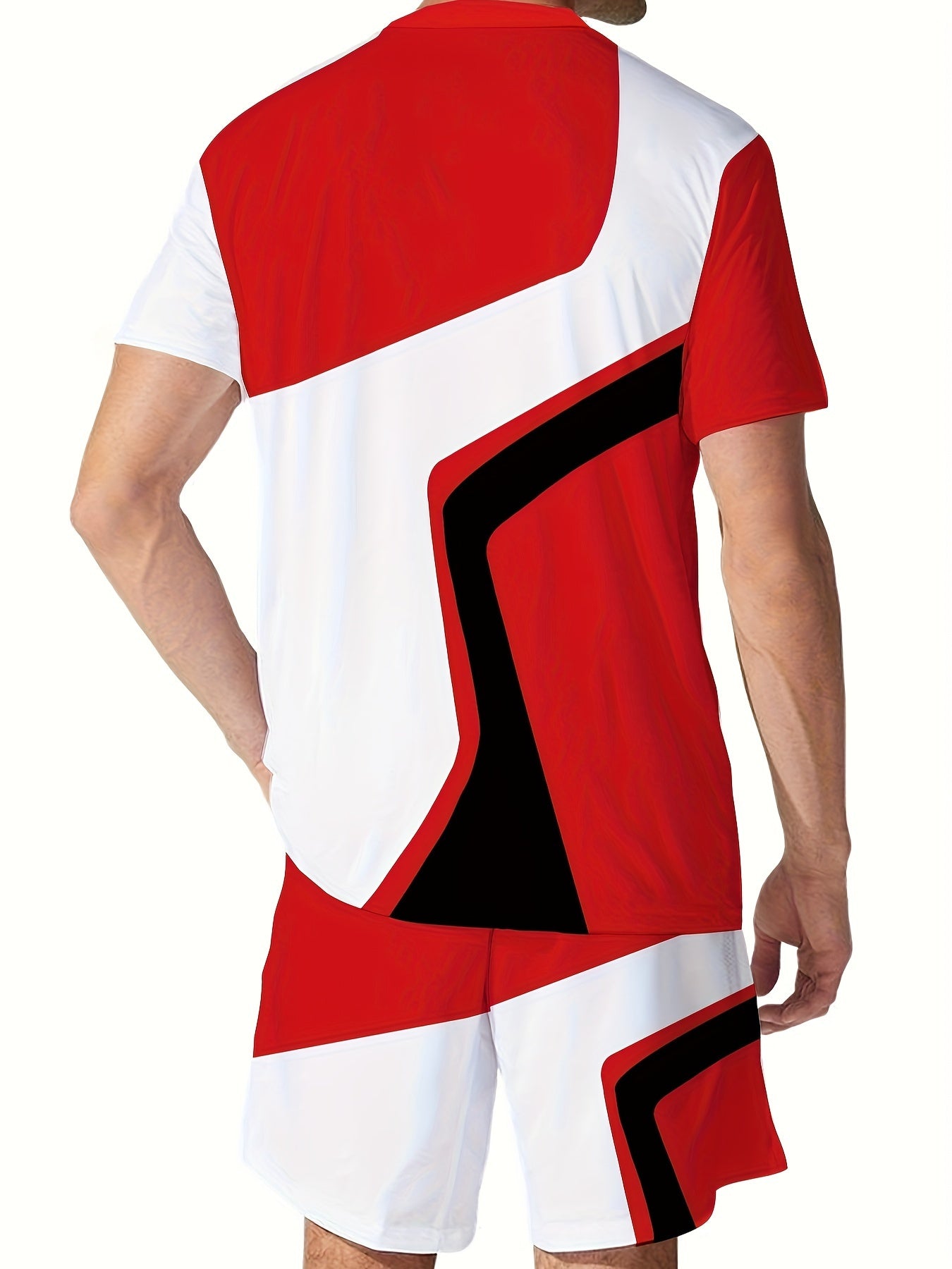 Men's Casual Crew Neck Knit T Shirt Polyester Stretch