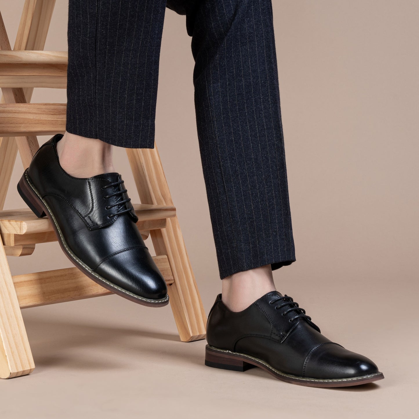 Vostey Men's Retro Oxford Slip On Dress Shoes For Office