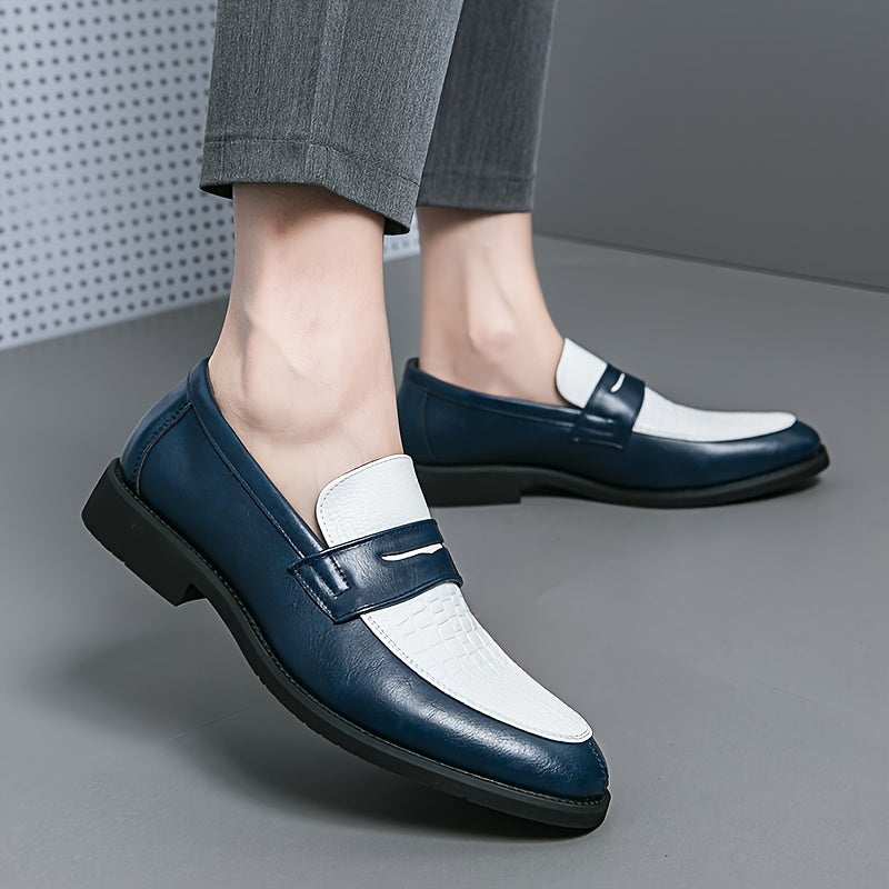 Stylish S Mens Dual Tone Loafers Slip On Formal Shoes