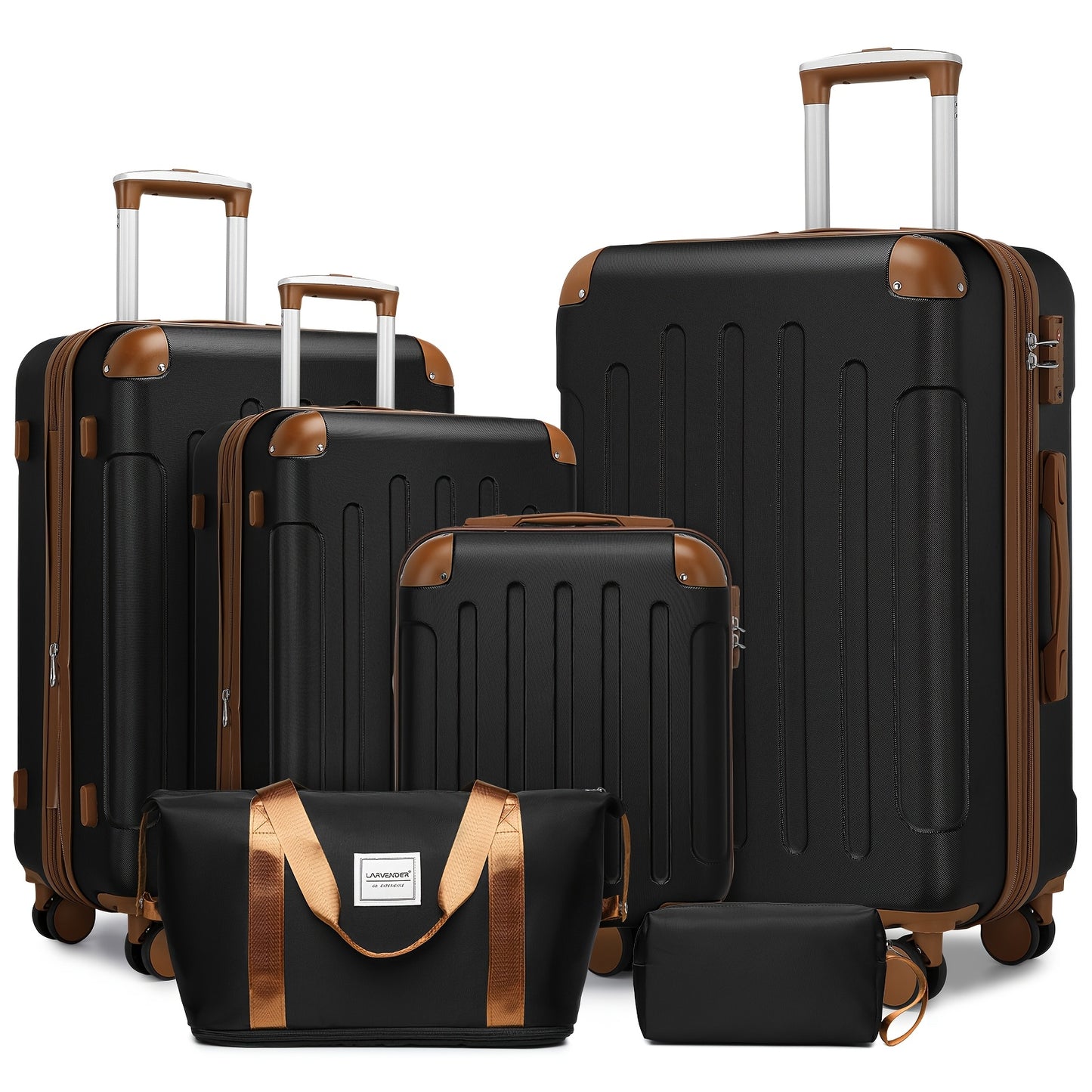 Hardside Luggage Set Expandable Spinner TSA Lock 6 Piece