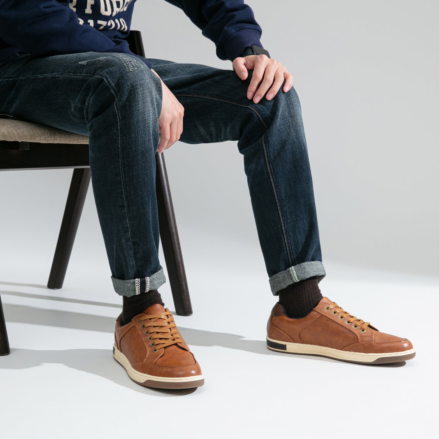 JOUSEN Men Casual Sneakers All Season Low Top Round Toe