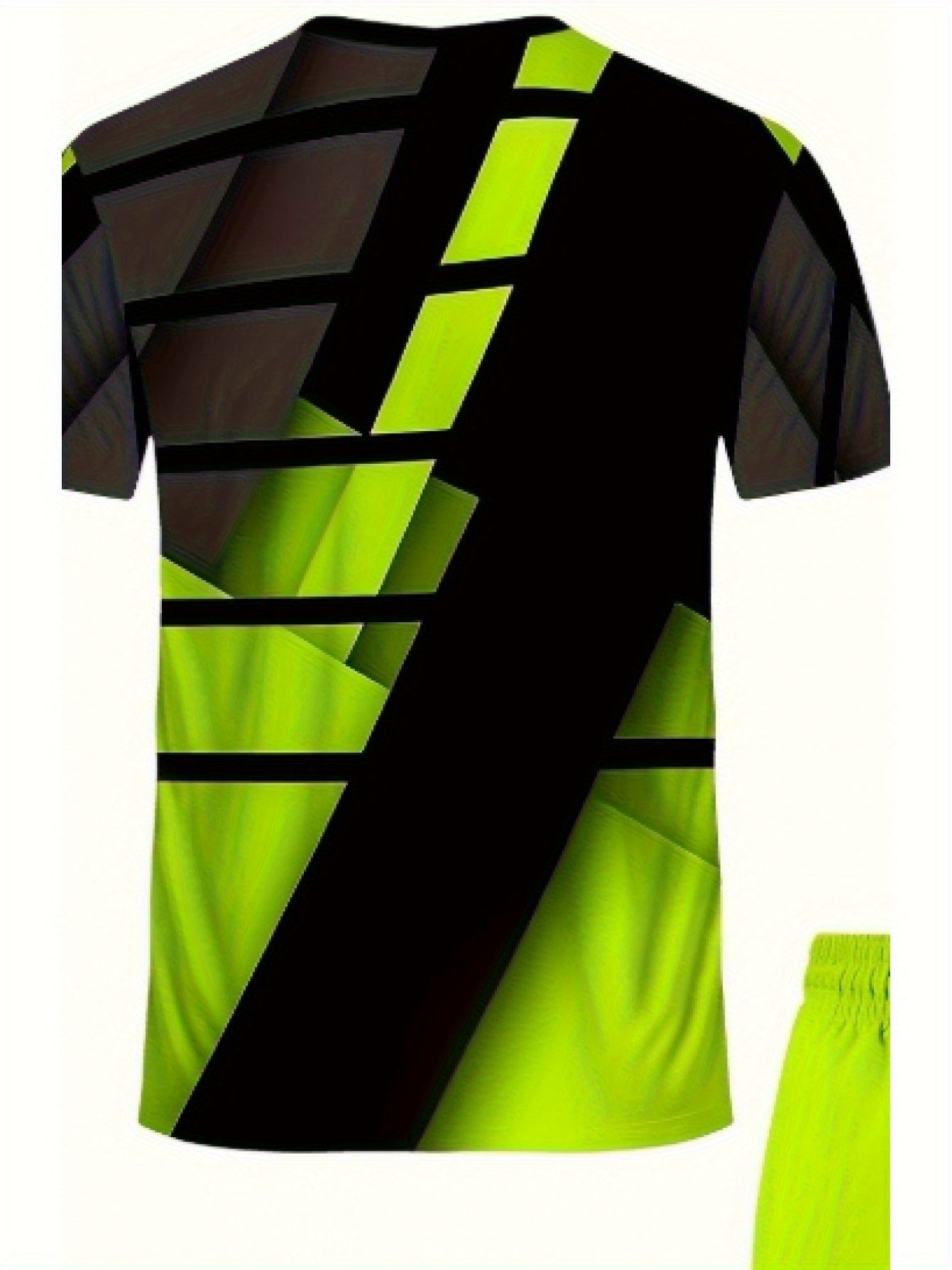 Geometric Graphic Print Men Summer Tee And Shorts Set