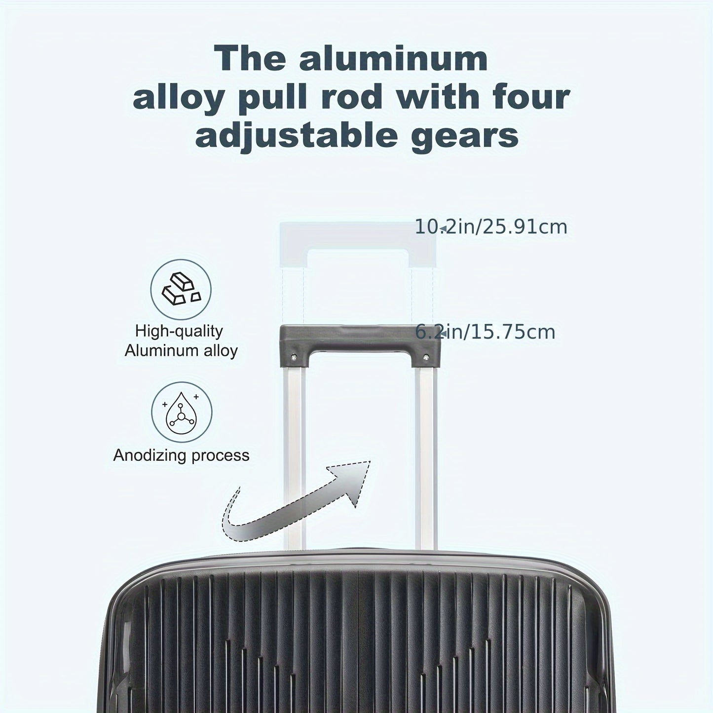 NAZHURA 3pc Luggage Set Hardshell Spinner Wheels Case Lock